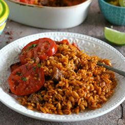 ORZO AND BEEF BAKE