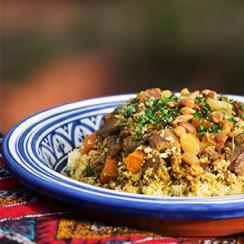UPSIDE DOWN PUMPKIN AND LAMB COUSCOUS