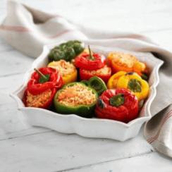 Shrimp Kabsa Stuffed Bell Peppers