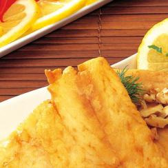 سمك بصلصة الليمون الحامض والجوز