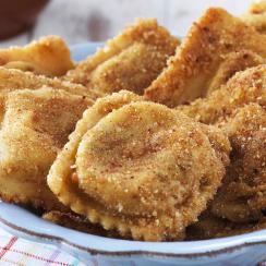 معكرونة الرافيولي الذهبيّة المشويّة