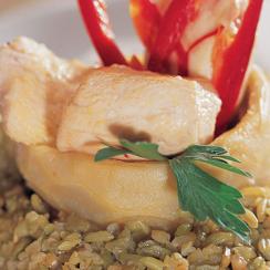 مرق فريكة الدجاج مع الخرشوف