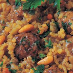 الفريكة مع كرات اللحم