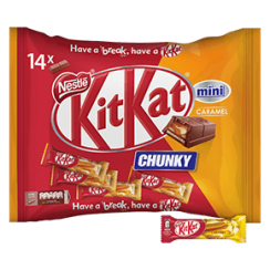 KITKAT® MINI CHUNKY CARAMEL CHOCOLATE WAFER BAG