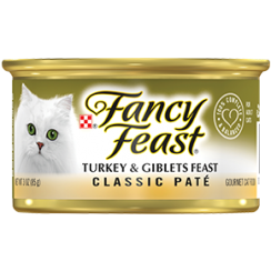 طعام القطط الرطب فانسي فيست كلاسيك بلحم وأحشاء الديك الرومي