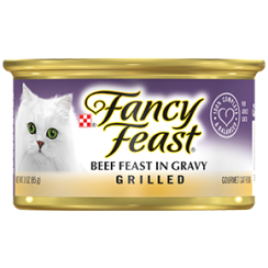 طعام القطط الرطب فانسي فيست باللحم البقري المشوي