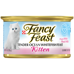 وجبة فانسي فيست الفاخرة للقطط الصغيرة بلحم السمك الأبيض المحيطي الطري