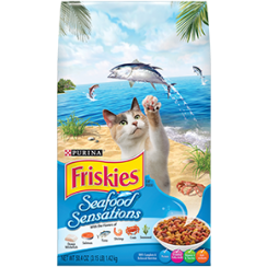 طعام القطط الجاف فريسكيز بنكهة المأكولات البحرية 1.43كغم
