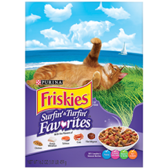 Friskies Surfin&#039; &amp; Turfin&#039; Favourites Cat Dry Food 459g