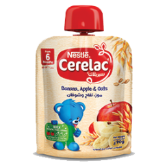 Nestlé®CERELAC Fruits Puree Pouch Banana Apple Oat 90g