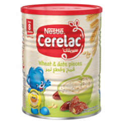 Nestlé®CERELAC Infant Cereals with iRON+ WHEAT &amp; DATE PIECES 400g Tin