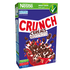 CRUNCH® Cereals رقائق القمح و الأرز بطعم الشوكولاته