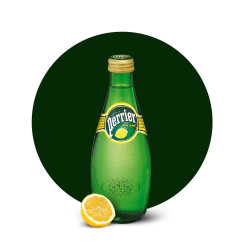 Perrier Sparkling Water, Lemon, 330ml Glass Bottle