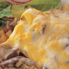 غراتان لحم الغنم والطماطم