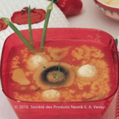 شوربة كرات الجبن والدجاج