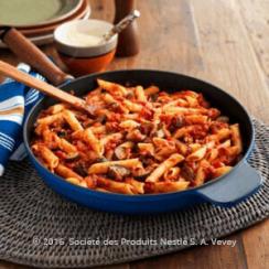 معكرونة بينّه أرابياتا والباذنجان المشويّ